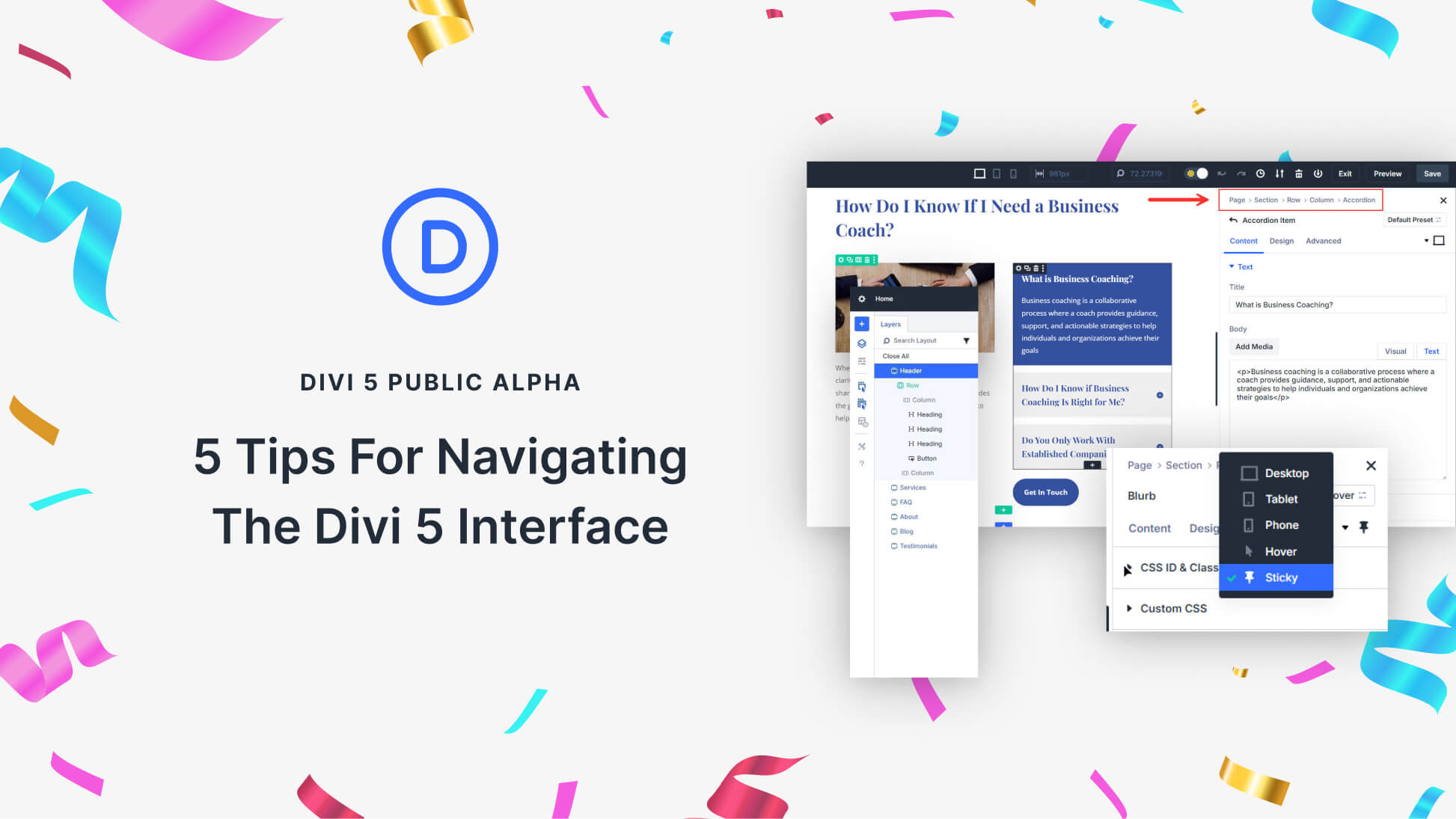 5 Tips For Navigating The Divi 5 Interface Like a Pro