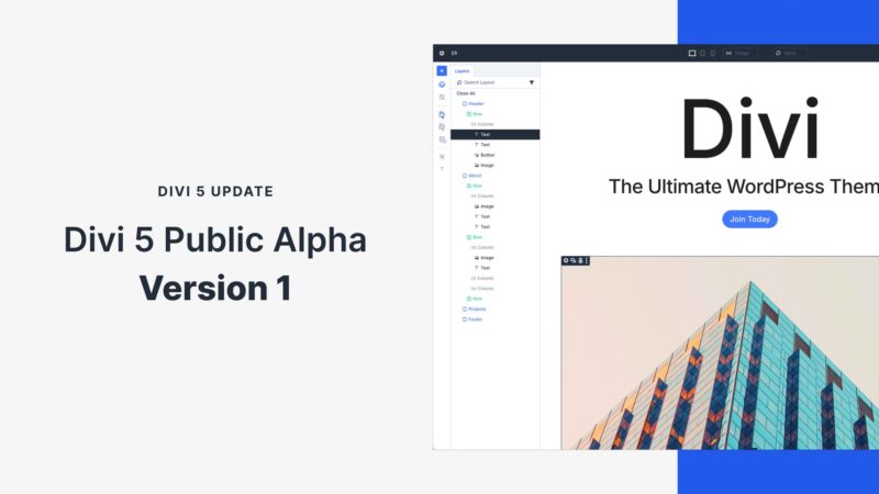 Divi 5 Update: Public Alpha Version 1