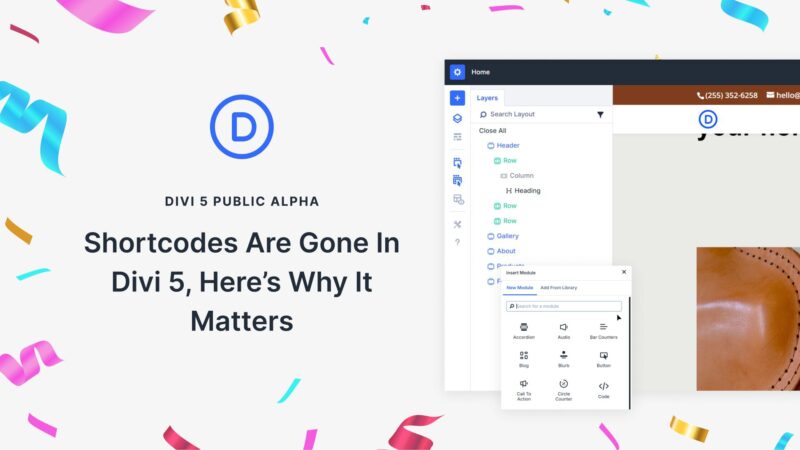 Divi 5 Waves Goodbye To Shortcodes. Here’s Why It Matters