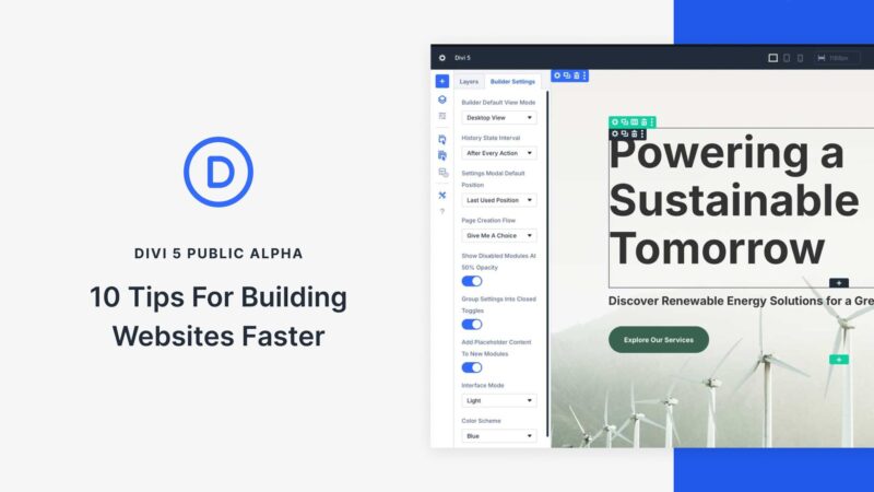 10 Tips For Building Websites Faster With Divi 5 (Public Alpha)