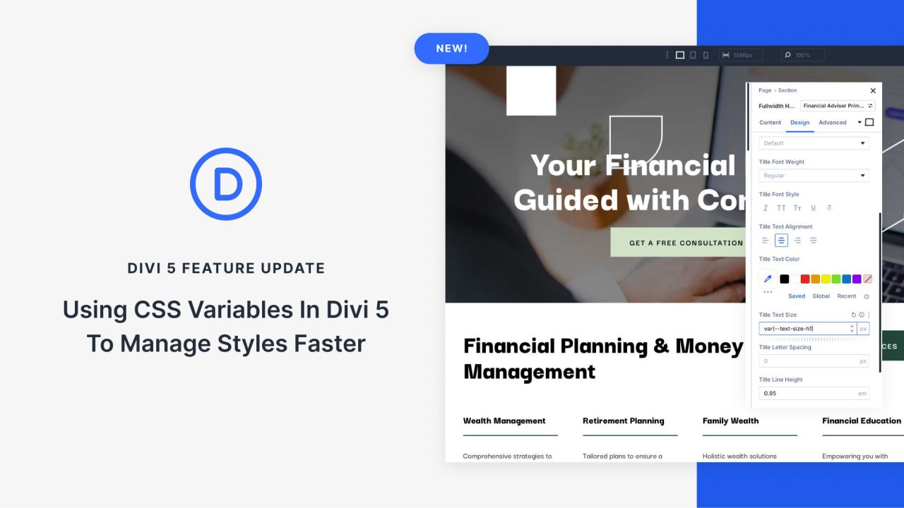 Using CSS Variables In Divi 5 To Manage Styles Faster