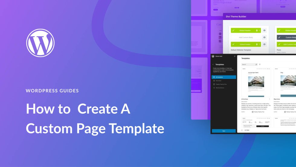 How to Create a Custom WordPress Page Template (2025) - Web Design ...