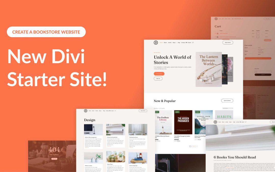 New Bookstore Starter Site for Divi (Quick Install)
