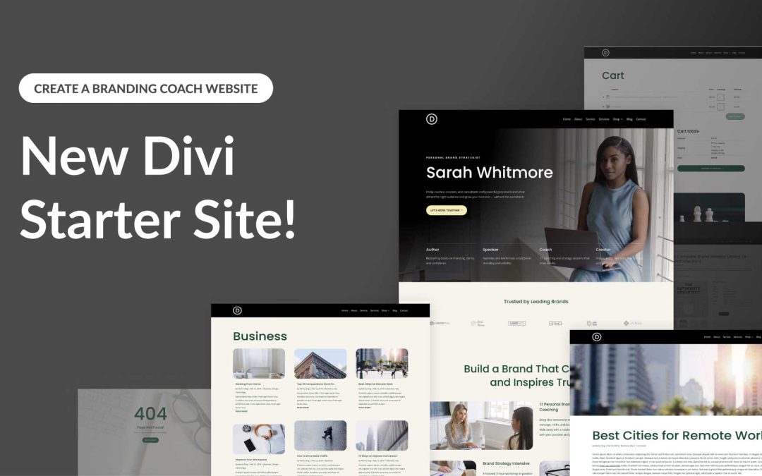 New Branding Coach Starter Site for Divi (Quick Install)
