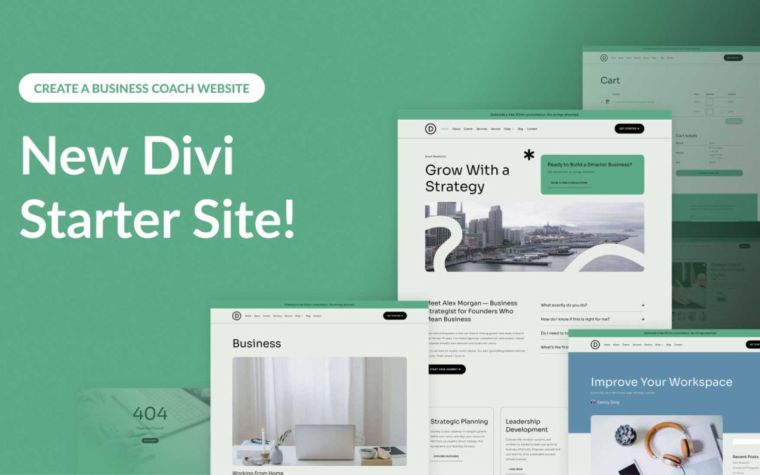 New Business Coaching Starter Site for Divi (Quick Install)