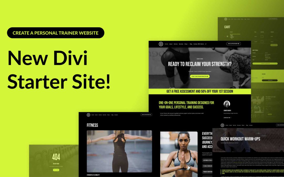 New Personal Trainer Starter Site for Divi (Quick Install)