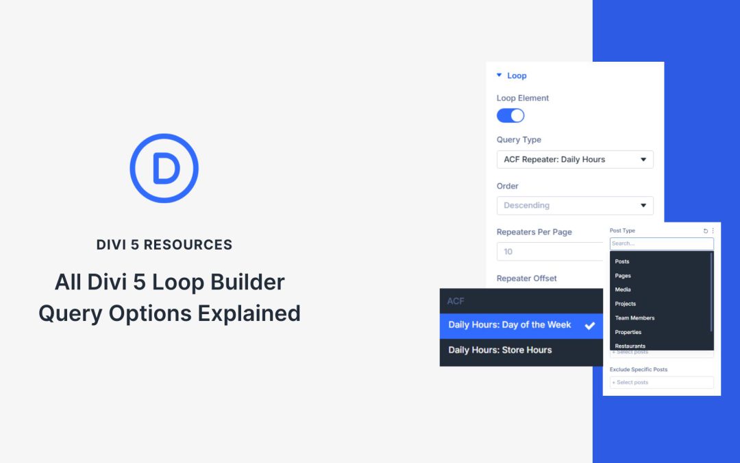 All Divi 5 Loop Builder Query Options Explained