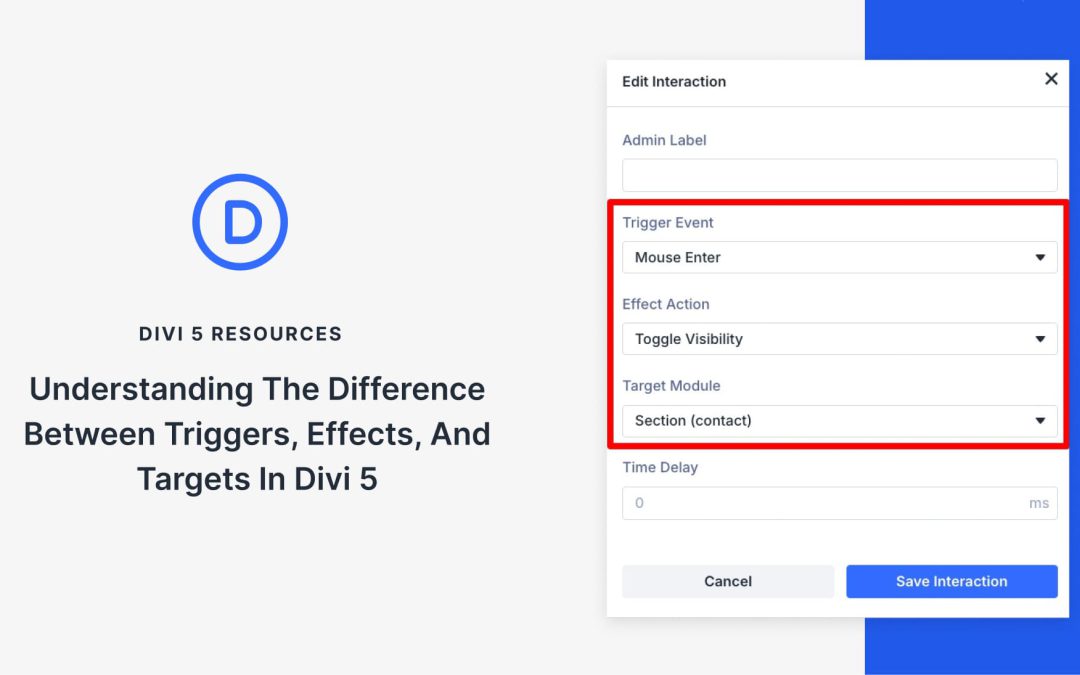 Understanding The Difference Between Triggers, Effects, And Targets In Divi 5