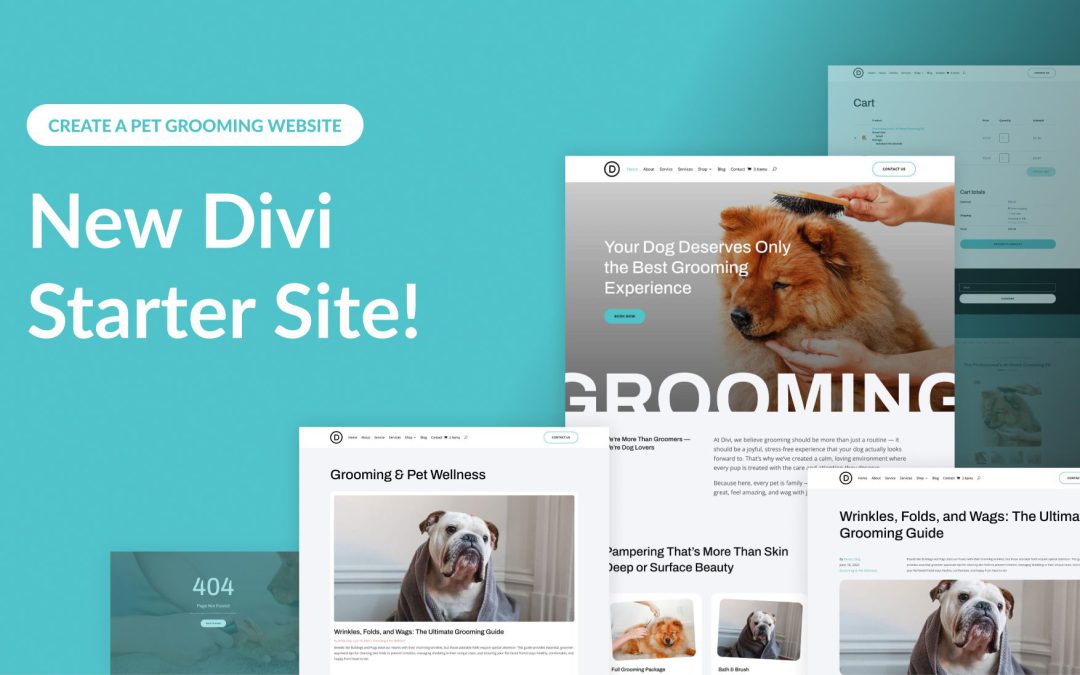 New Pet Grooming Starter Site for Divi (Quick Install)