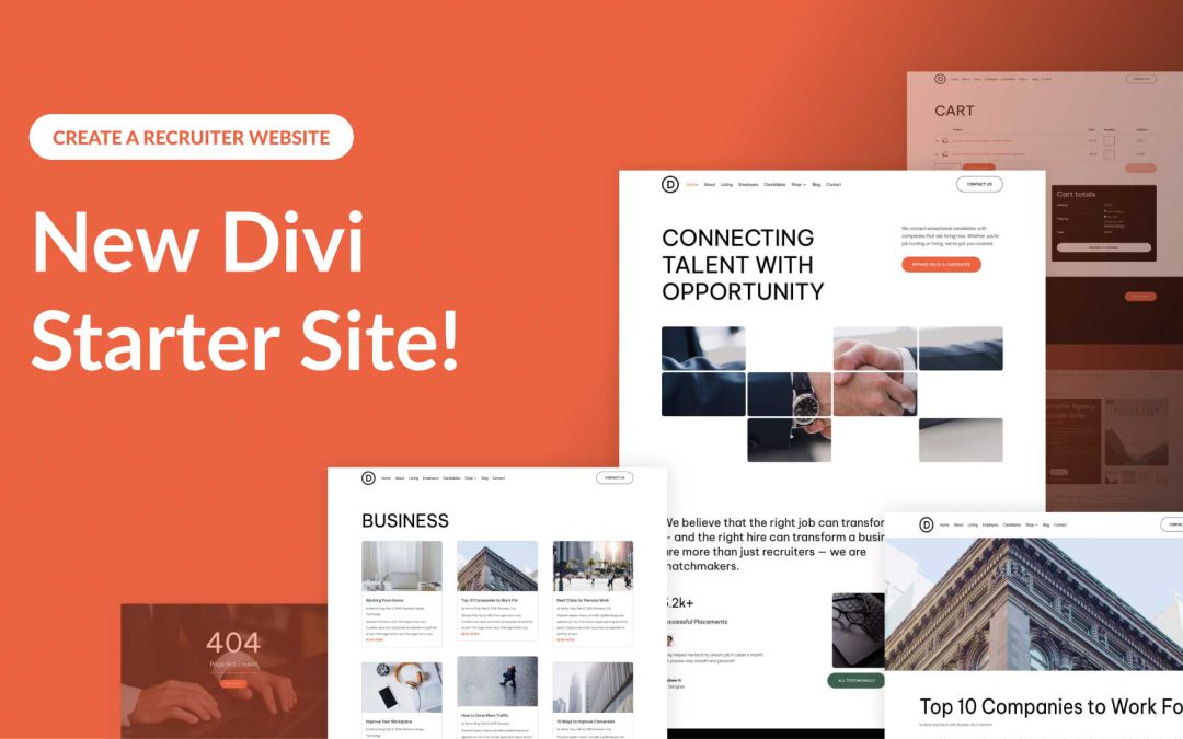 New Recruiter Starter Site for Divi (Quick Install)