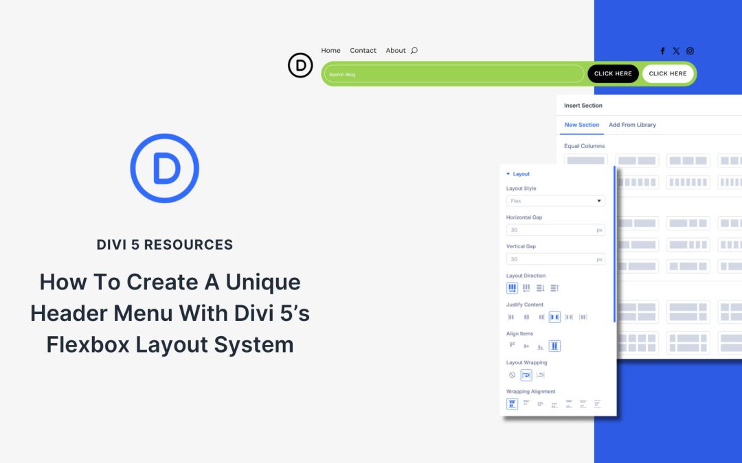 How To Create A Unique Header Menu With Divi 5’s Flexbox Layout System