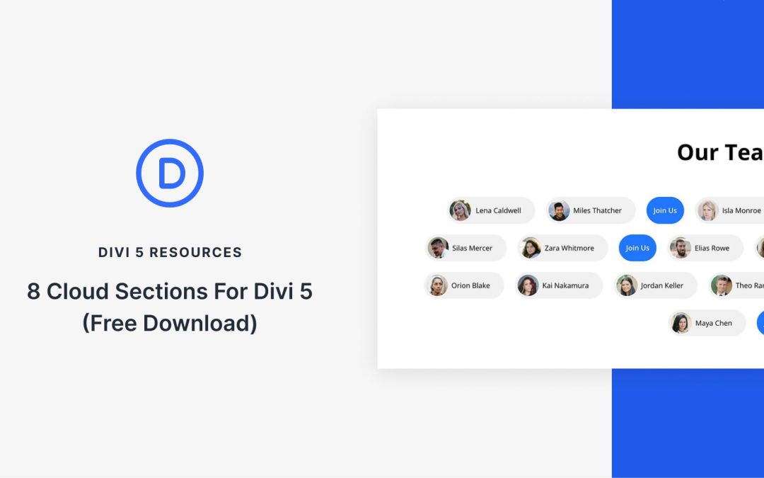 8 Cloud Sections For Divi 5 (Free Download)