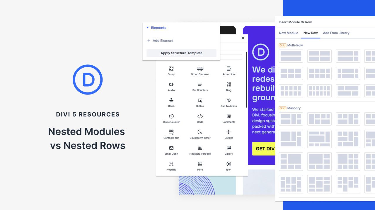 Using Nested Modules vs Nested Rows In Divi 5