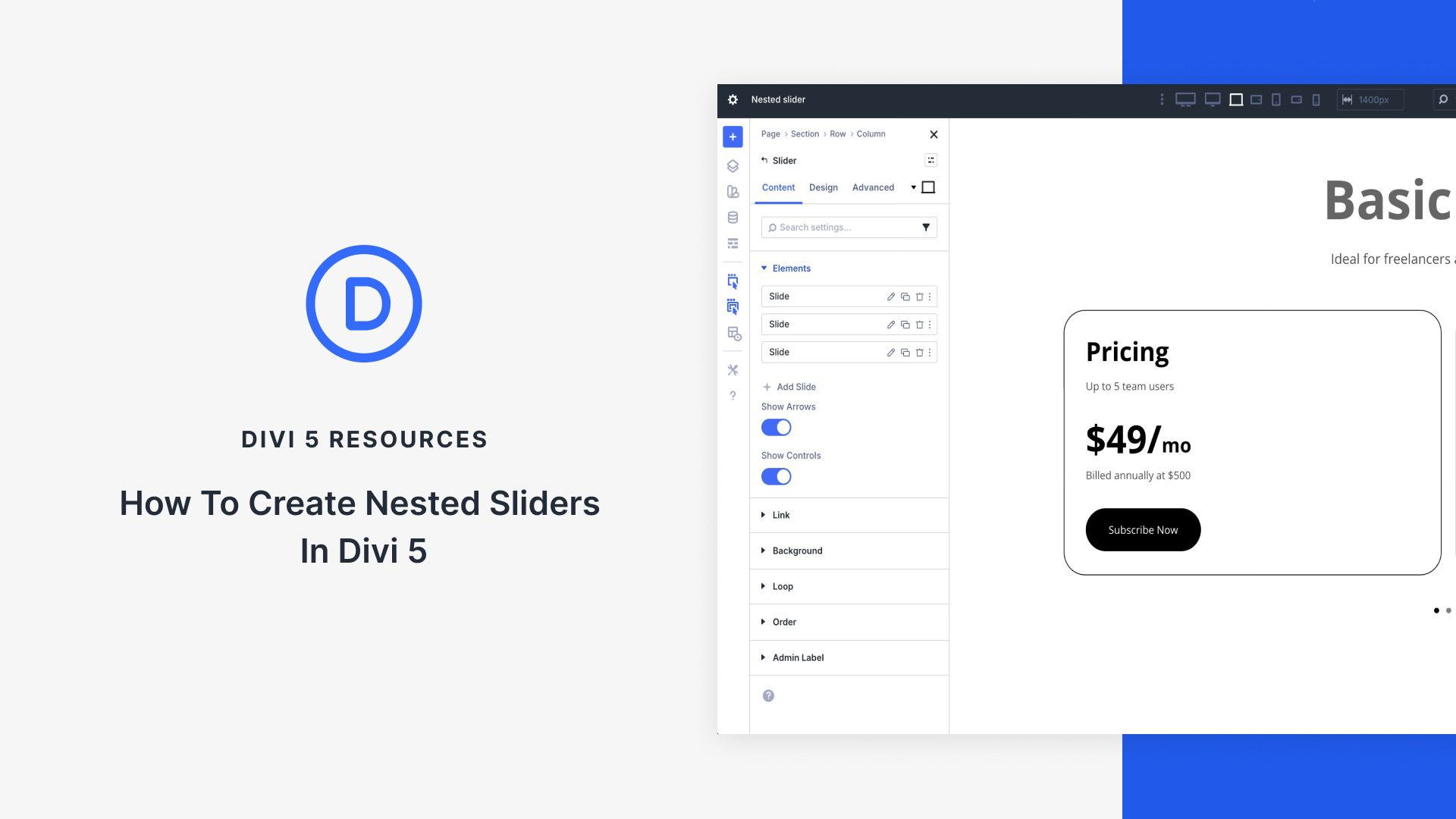 How To Create Nested Sliders In Divi 5 - Web Design Solutions Unleashed