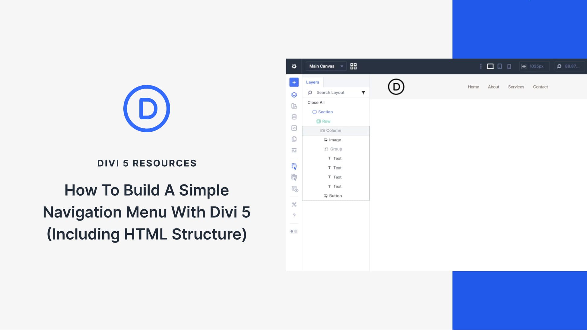 How To Build A Simple Navigation Menu With Divi 5 (Including HTML Structure) How To Build A Simple Navigation Menu With Divi 5 (Including HTML Structure)
