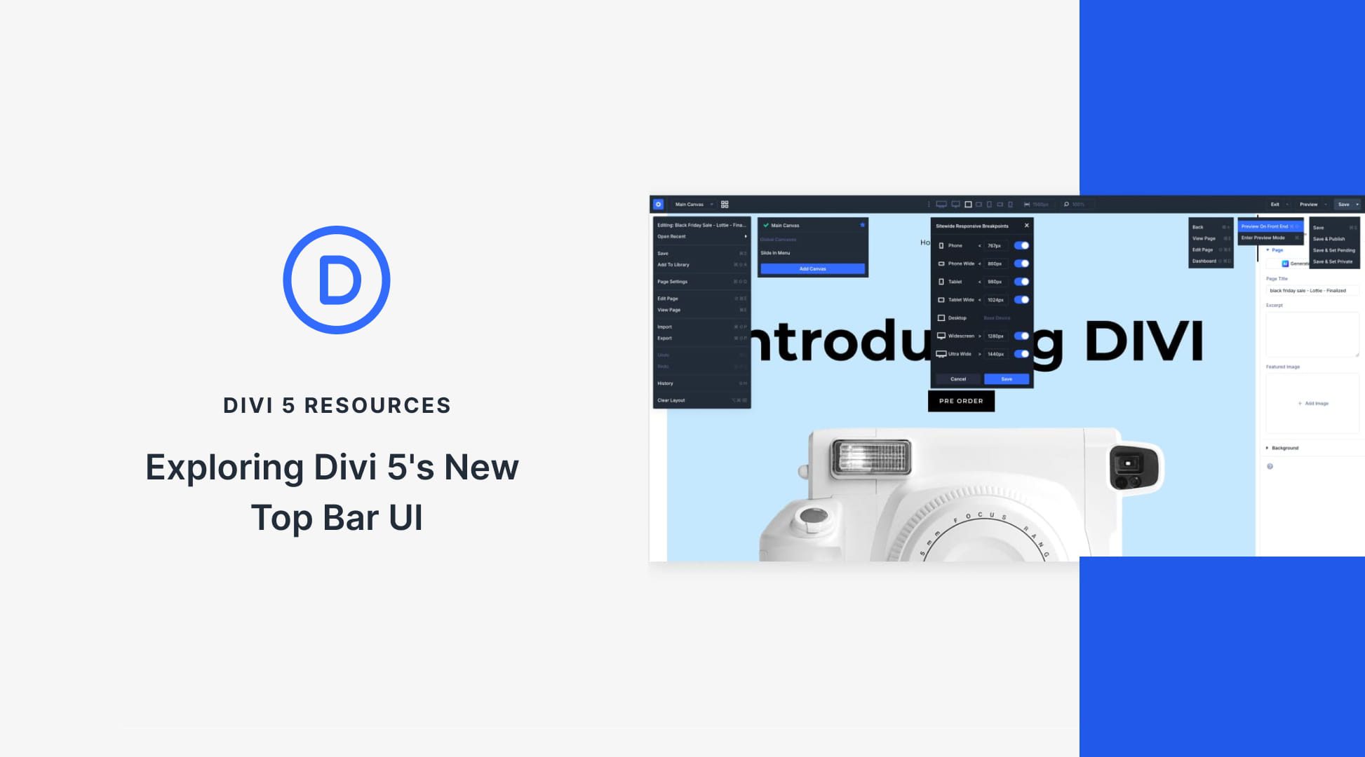 Exploring Divi 5’s New Top Bar UI Exploring Divi 5’s New Top Bar UI