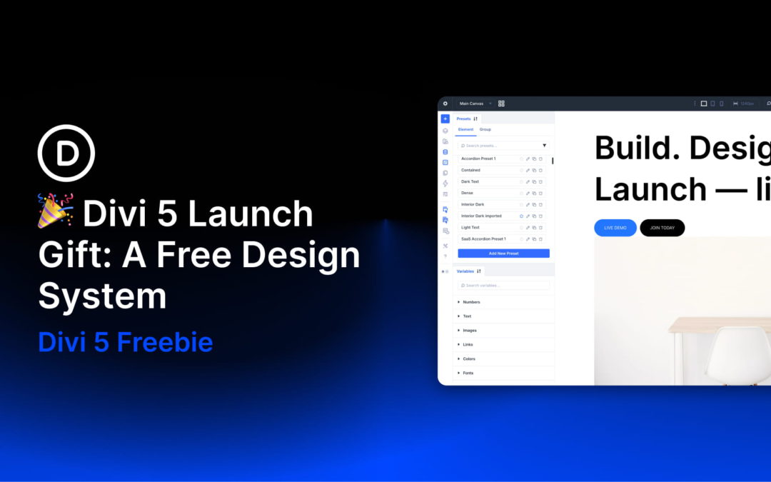 🎉 Divi 5 Launch Gift: A Free Design System (Download Now!)