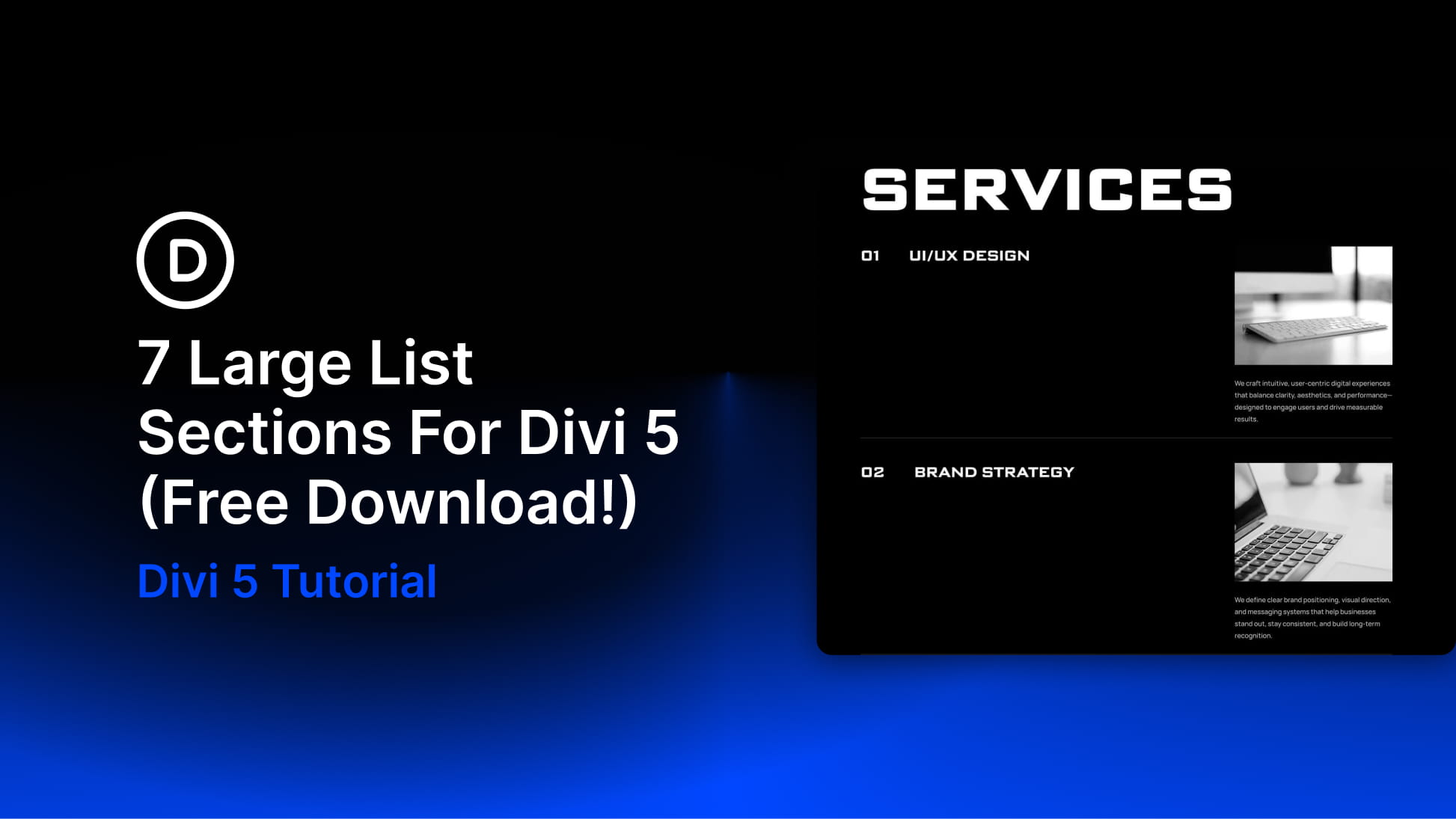 7 Large List Sections For Divi 5 (Free Download!)
