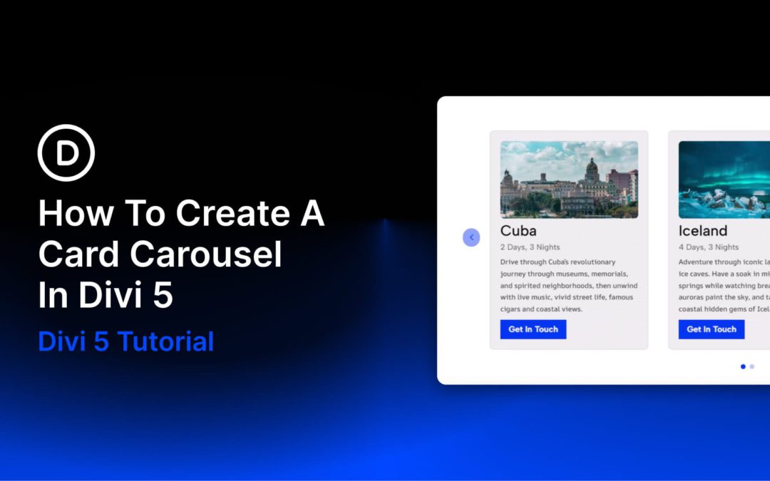 How To Create A Card Carousel In Divi 5