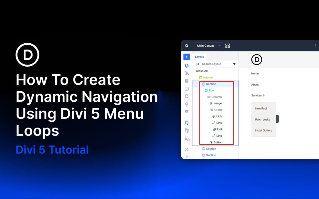 How To Create Dynamic Navigation Using Divi 5 Menu Loops