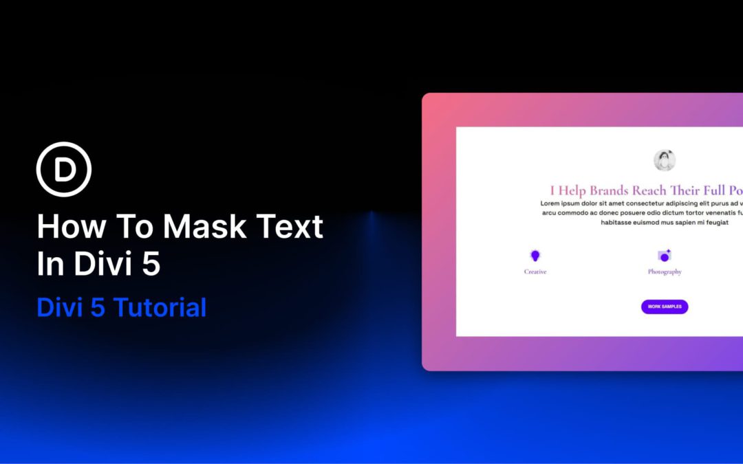 How To Mask Text In Divi 5