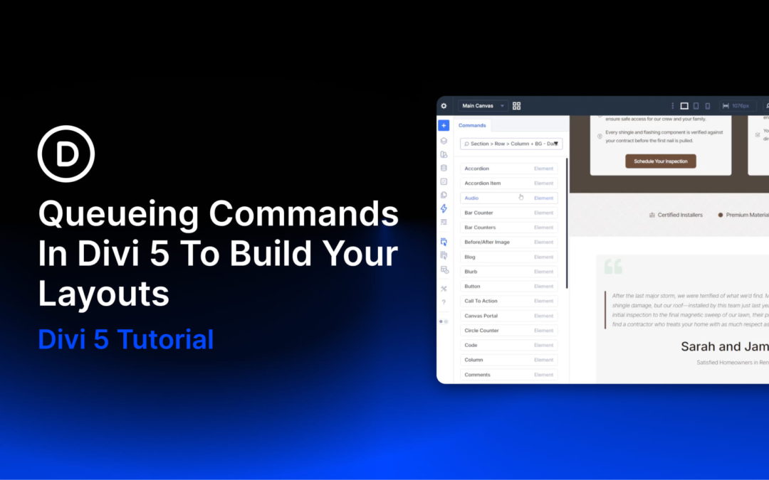 Queueing Commands In Divi 5 To Build Your Layouts