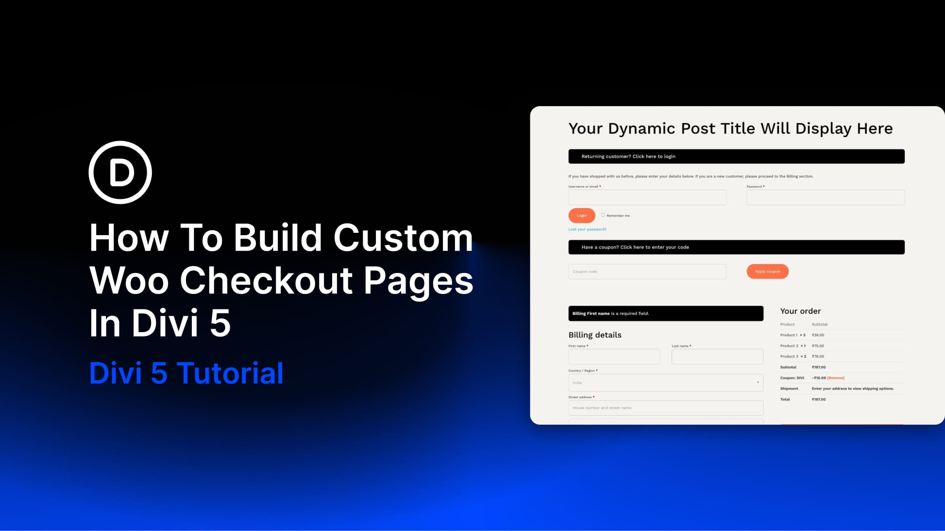 How To Build Custom Woo Checkout Pages In Divi 5 How To Build Custom Woo Checkout Pages In Divi 5